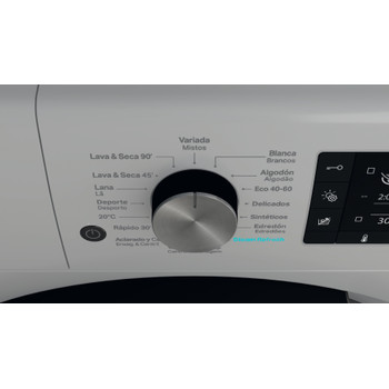 Whirlpool Máquina de lavar e secar roupa Livre Instalação FFWDD 1174269 SBV SPT Prata Carga Frontal Control panel