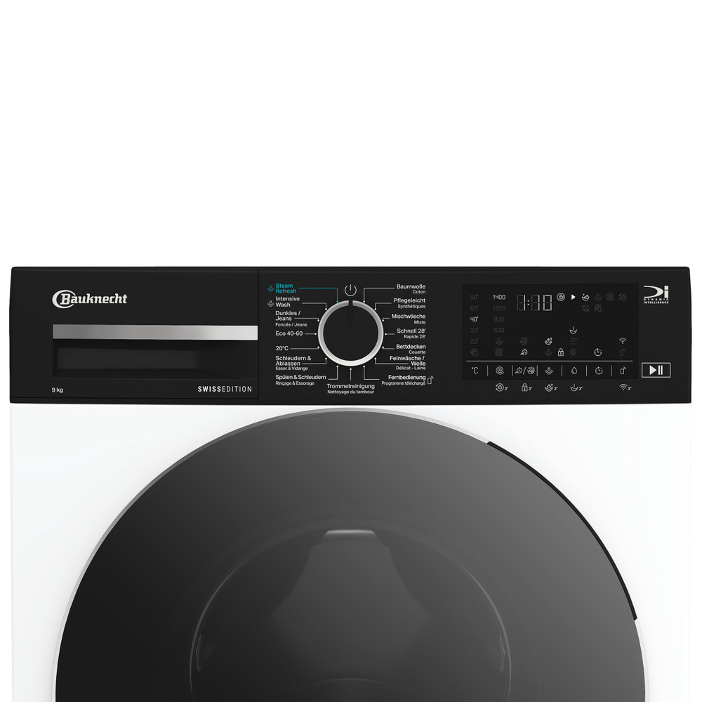 Bauknecht Waschmaschine Standgerät BKWM8109 Weiss Frontlader A Control panel