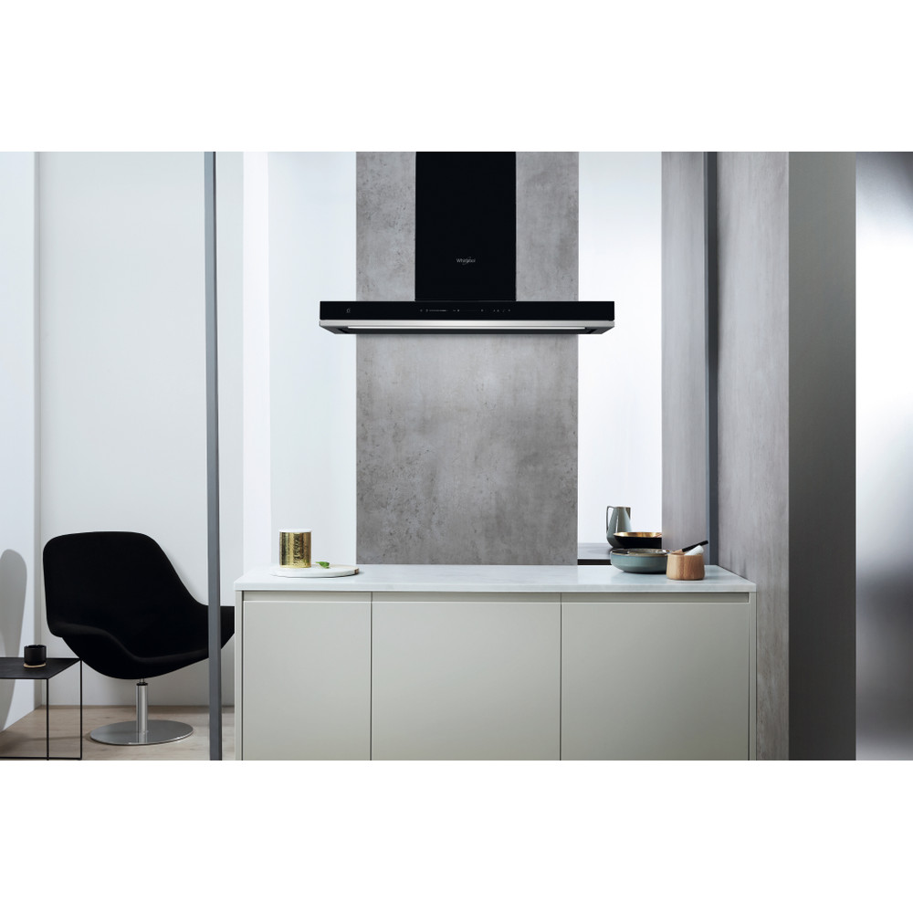 Whirlpool Campana Encastre WHSS 90F L T C K Negro Wall-mounted Electrónico Lifestyle frontal