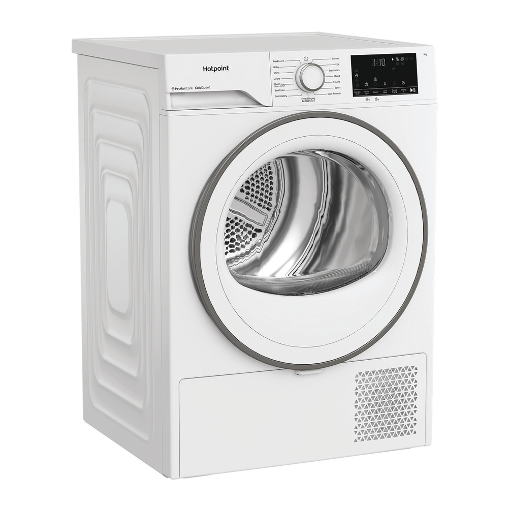 Hotpoint Dryer HHD D90 WW IRE White Perspective