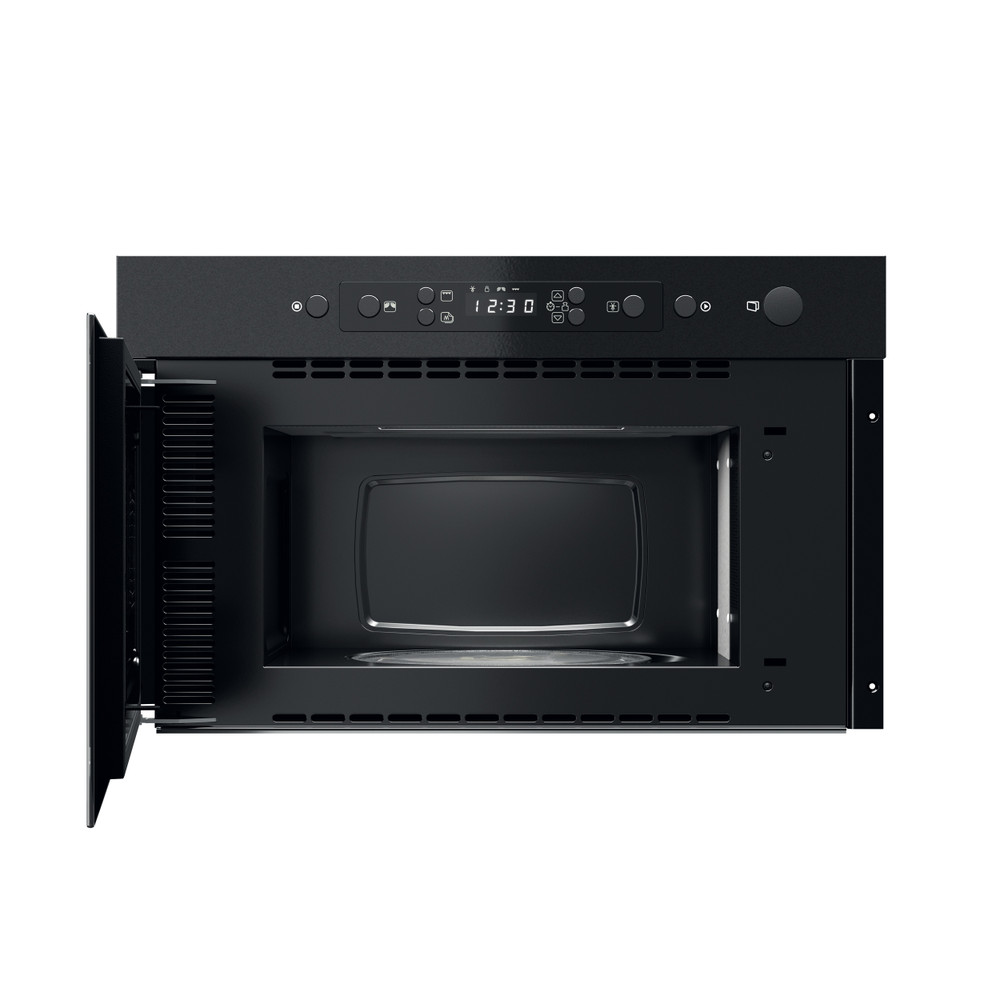 Whirlpool Microunde Încorporabil MBNA920B Negru Electronic 22 Funcţie MW şi grill 750 Frontal open