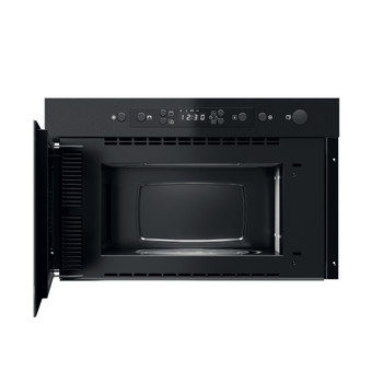 Whirlpool Microunde Încorporabil MBNA920B Negru Electronic 22 Funcţie MW şi grill 750 Frontal open