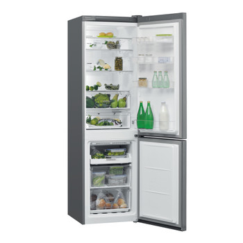 Whirlpool Kombinirani hladnjak Samostojeći W7 911O OX Optički Inox 2 doors Perspective open