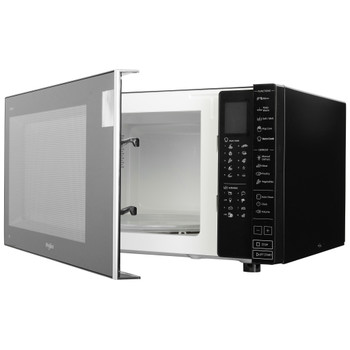 Whirlpool Four à micro-ondes Pose-libre MWP 301 B Noir Électronique 30 Micro-ondes uniquement 900 Perspective open