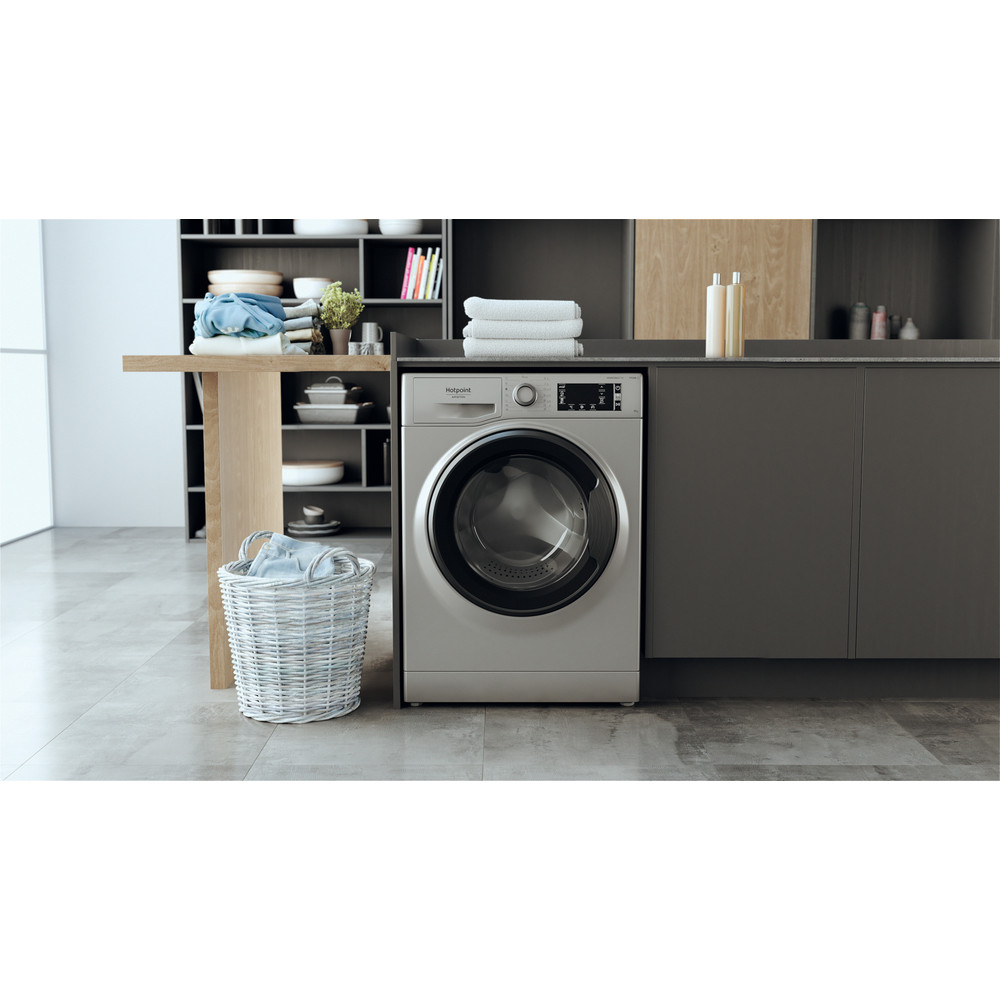 Hotpoint_Ariston Maşină de spălat rufe Neincorporabil NLCD 946 SS A EU N Argintiu Încărcare frontală A Lifestyle frontal