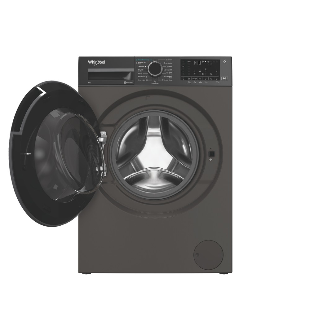 Whirlpool Maşină de spălat rufe Independent WAM 86GBC EE Manhattan Grey Încărcare frontală A Frontal open