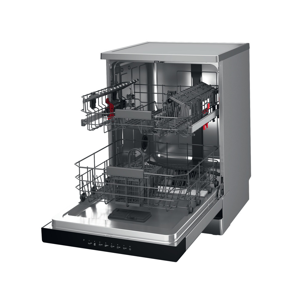 Whirlpool Mosogatógép Szabadonálló WRFC 3C26 X Szabadonálló E Perspective open