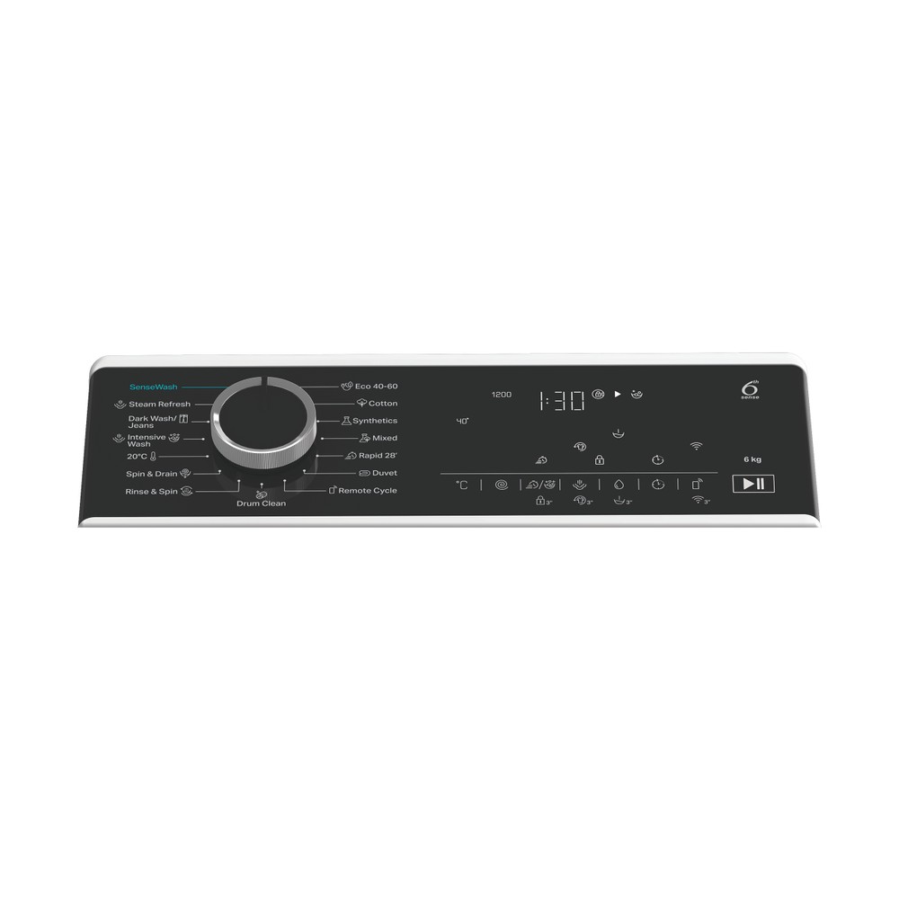 Whirlpool Maşină de spălat rufe Independent TW621WBCVSWAEE Alb Încărcare Verticală A Program