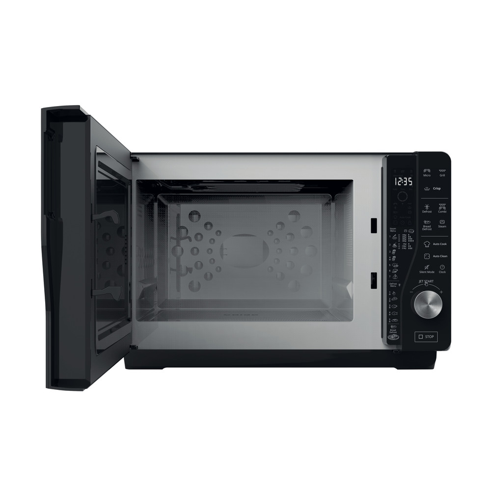 Whirlpool Microondas Libre instalación MWF 427 SL Plata Electrónico 25 MW + Función Grill 800 Frontal open