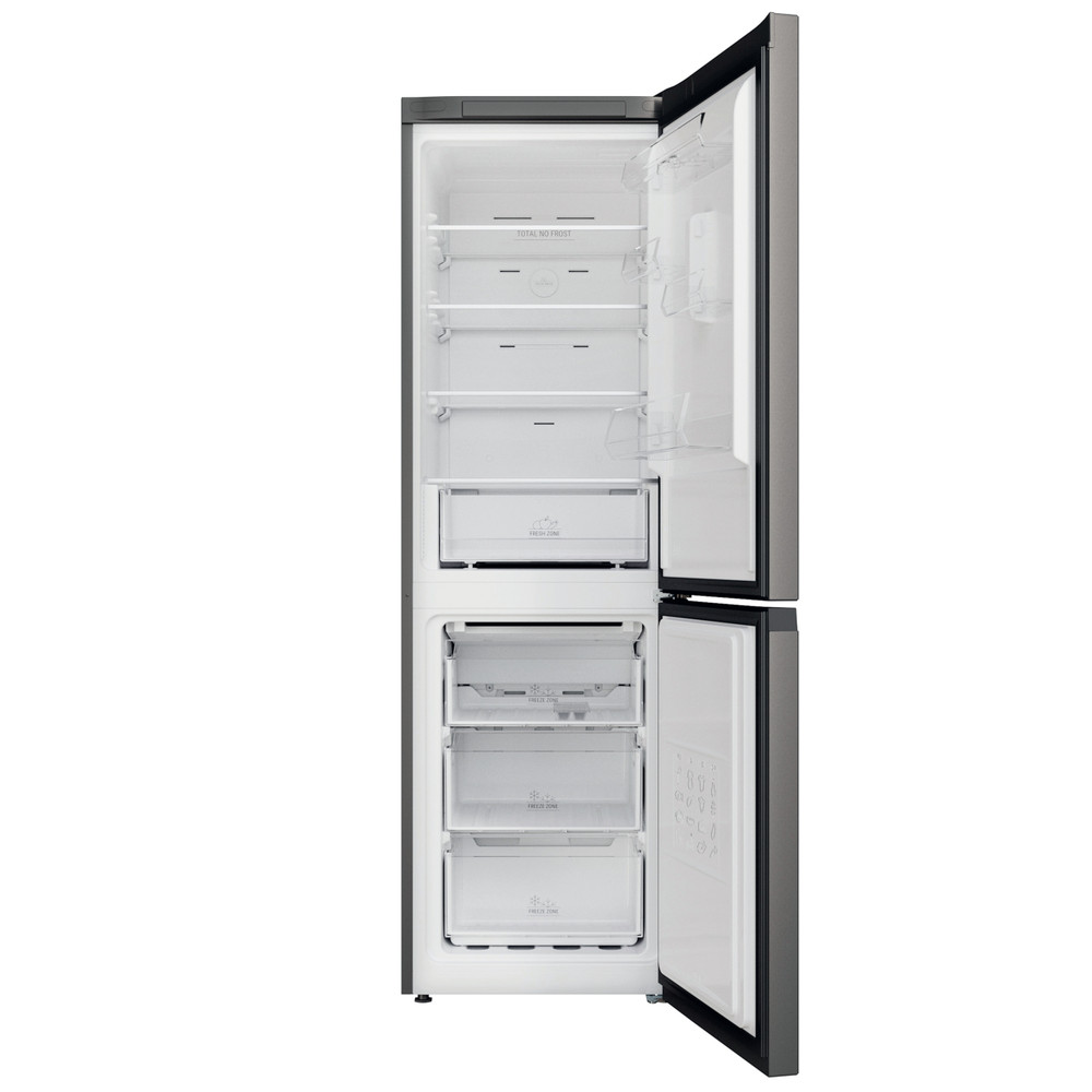 Hotpoint Fridge-Freezer Combination Free-standing H5X 82O SK Silver black 2 doors Frontal open