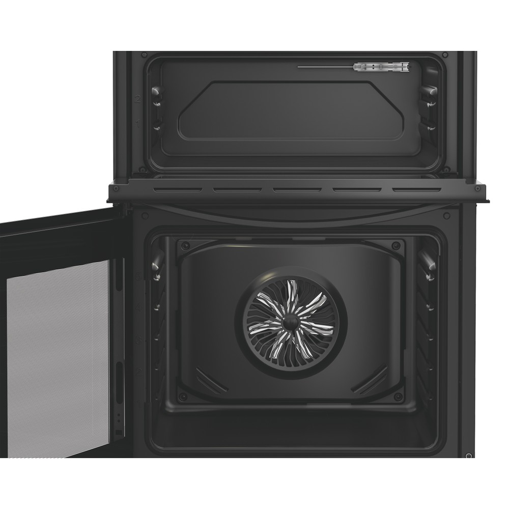 Indesit Double Cooker IDE6VMB Black A Frontal open