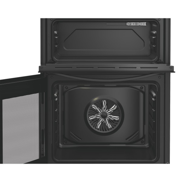 Indesit Double Cooker IDE6VMB Black A Frontal open