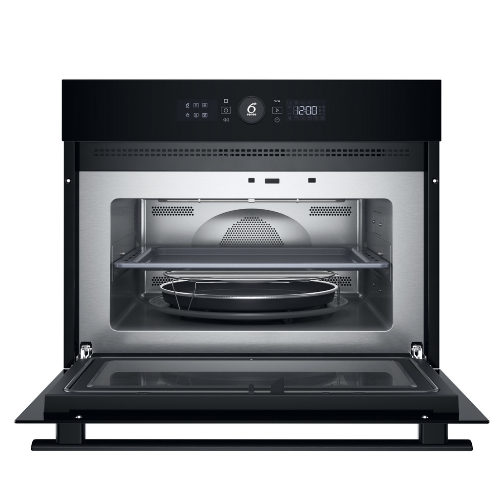 Whirlpool Mikrohullámú sütő Beépíthető WMW47HMB Fekete Elektromos 40 Mikrohullám-Kombi 900 Frontal open