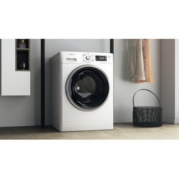 Whirlpool Wasdroger Vrijstaand FFWDB 976258E BCV BE Wit Voorlader Lifestyle perspective
