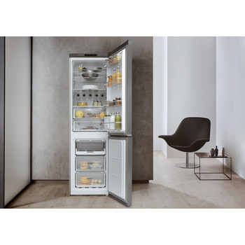 Whirlpool Kombinirani hladnjak Samostojeći W7 911I OX Optički Inox 2 doors Lifestyle frontal open