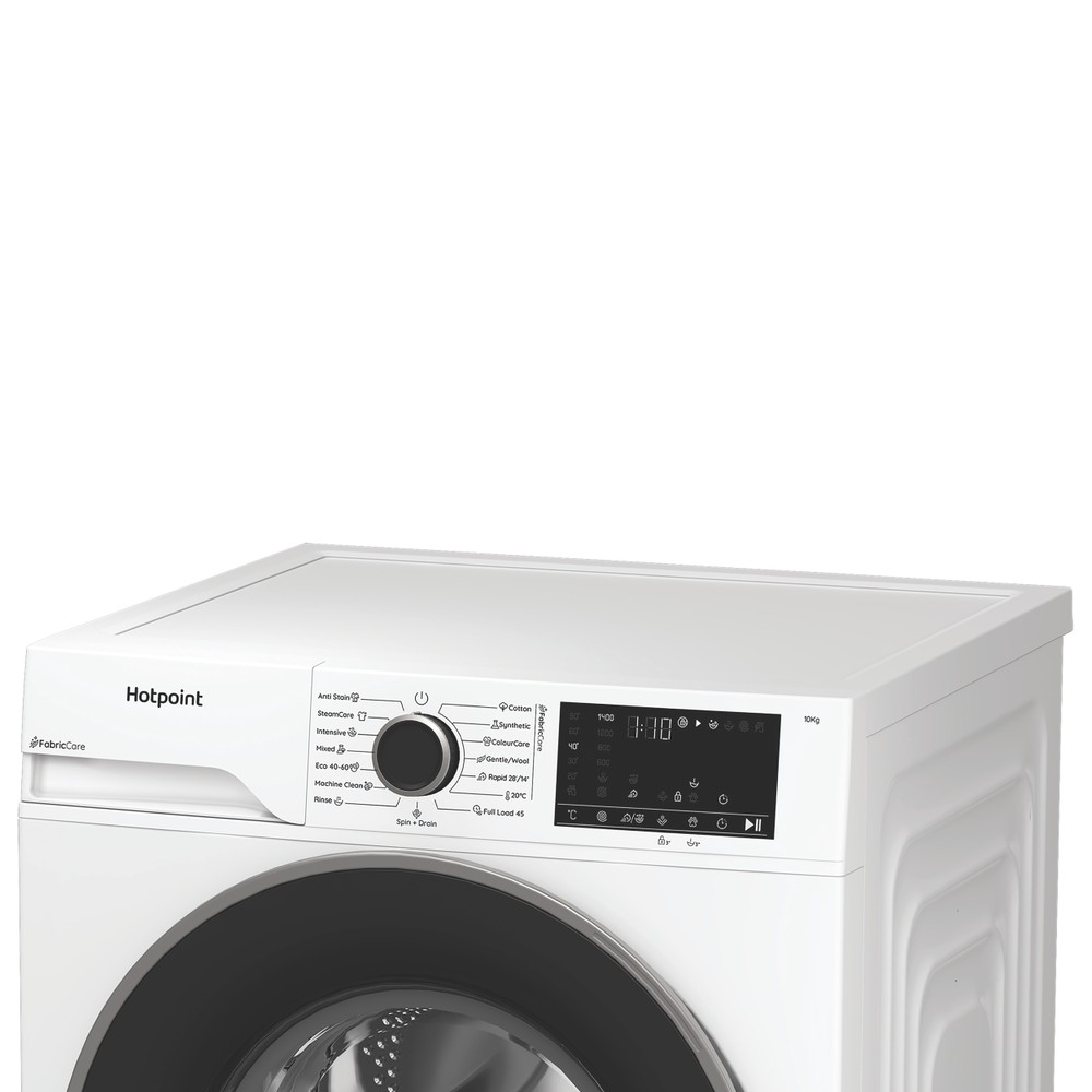 Hotpoint Перална машина Свободностоящ HB 103 CARE EE Бял Предно зареждане A Lifestyle control panel