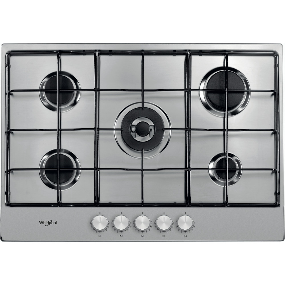 Whirlpool Table de cuisson TKRL 751 IX Inox GAS Frontal