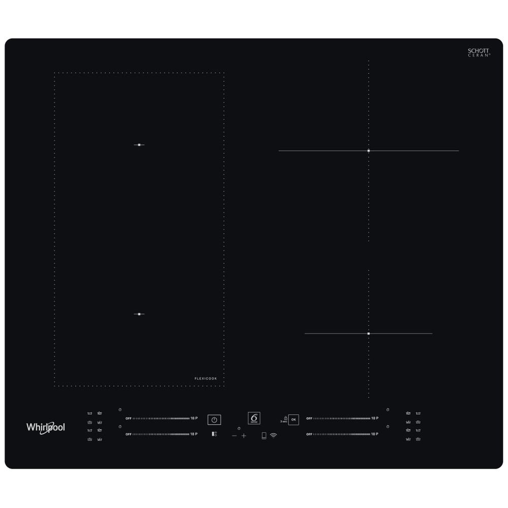 Whirlpool Főzőlap WL S2260 NE Fekete Induction vitroceramic Frontal