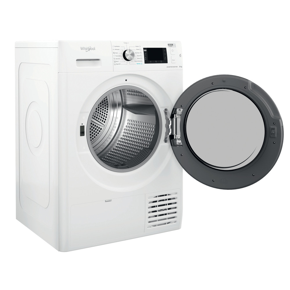 Whirlpool Sušička FFT D 8X3B EE Biela Perspective open