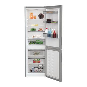 Whirlpool Réfrigérateur combiné Pose-libre WHKS 1361 XP5E New Silver – ARC 1035 2 portes Lifestyle frontal open