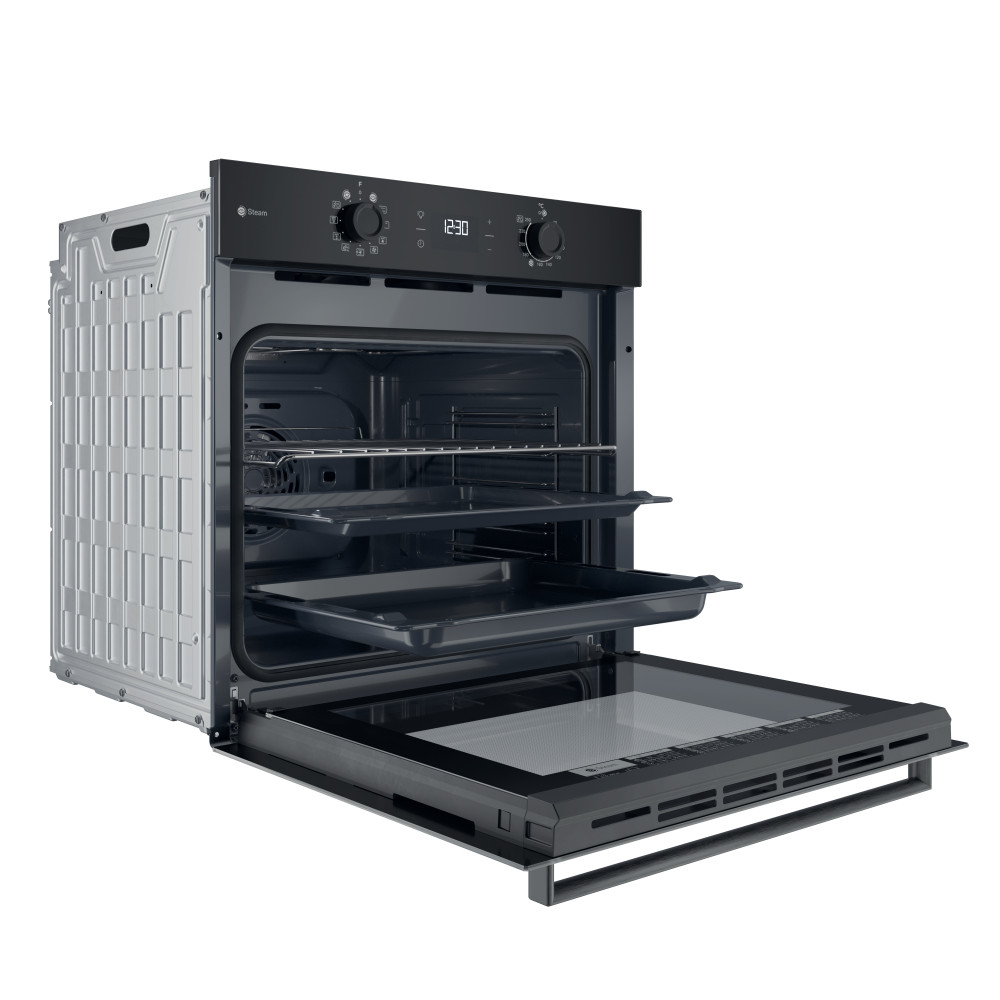 Indesit Φούρνος Εντοιχιζόμενο IO K58HS B Ηλεκτρική A+ Perspective open