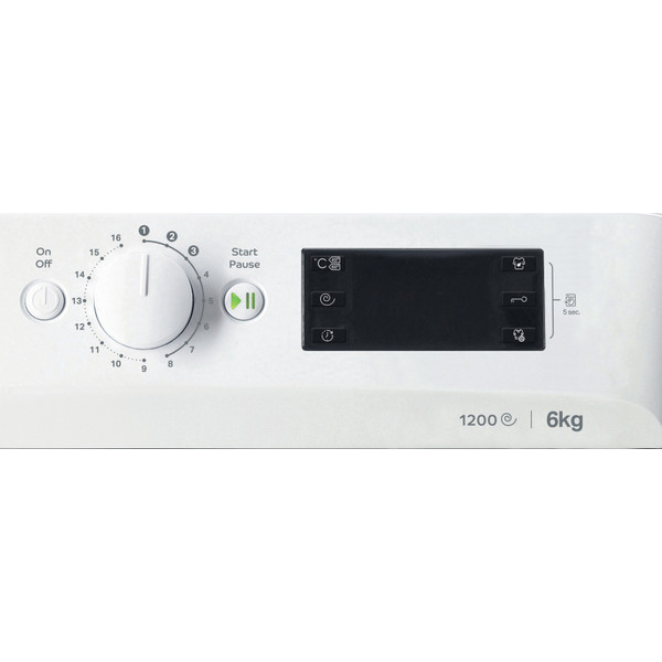 Indesit Пральна машина Соло OMTWSE 61252 W EU Білий Front loader A+++ Control panel