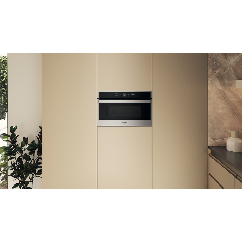 Whirlpool Four à micro-ondes Encastrable WMD44MX Stainless Steel Électronique 31 Micro-ondes + gril 1000 Lifestyle frontal