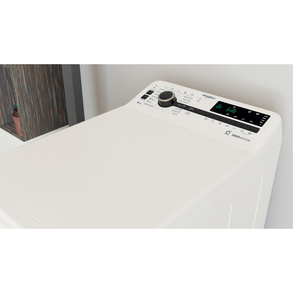 Whirlpool Tvättmaskin Fristående TDLRBX 6252BS EU White Top loader B Lifestyle perspective