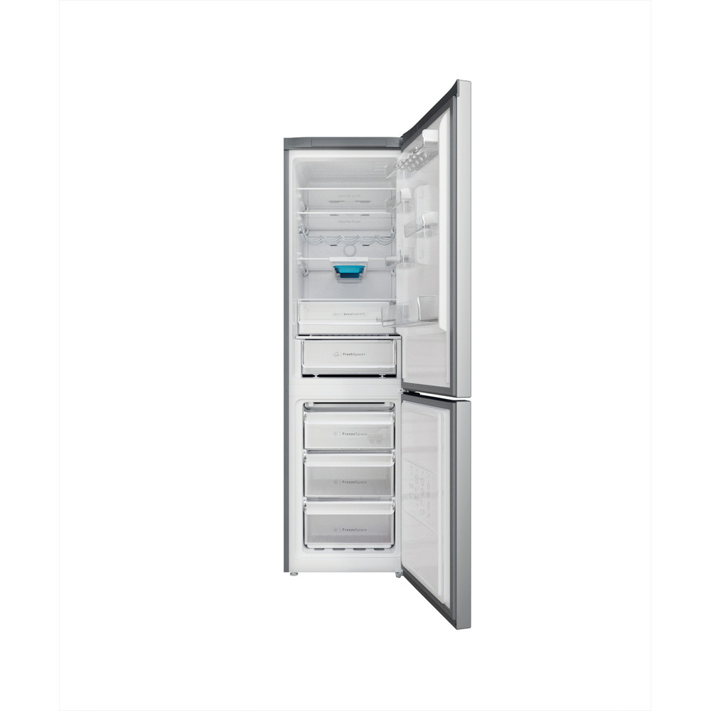 Indesit Hűtő/fagyasztó kombináció Szabadonálló INFC9 TO32X Inox 2 doors Frontal open