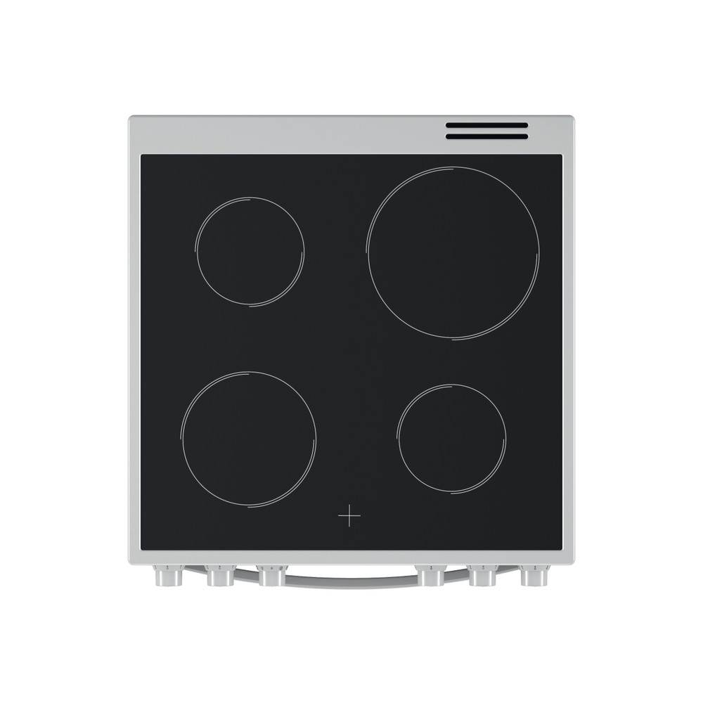 Indesit Κουζίνα IS67V5KCW/E Λευκό Electrical Frontal top down