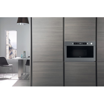 Whirlpool Mikrohullámú sütő Beépíthető AMW 439/IX Rozsdamentes acél Elektromos 22 Mikrohullám+Grill funkció 750 Lifestyle frontal
