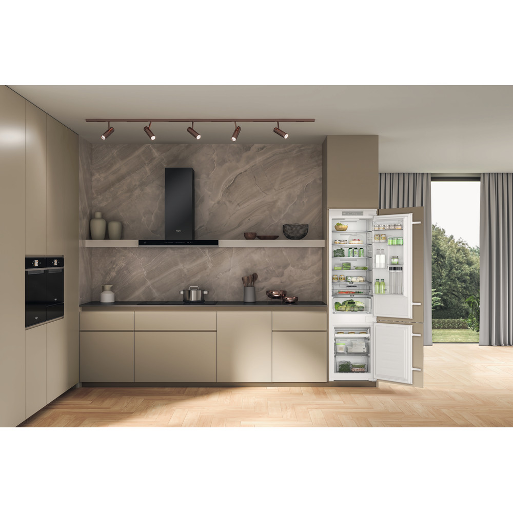 Whirlpool Fridge/freezer combination Built-in WHC20 T322 UK White 2 doors Lifestyle frontal open