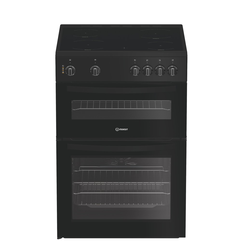 Indesit Double Cooker IDE6VMB Black A Frontal