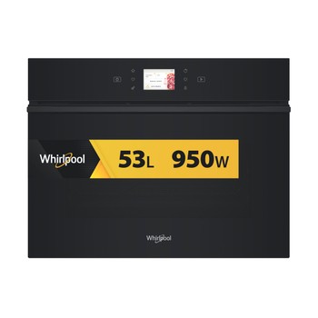 Whirlpool Mikrohullámú sütő Beépíthető WCW9O7PHTSB Fekete Elektromos 53 Mikrohullám-Kombi 950 Frontal