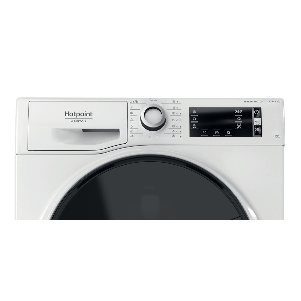Hotpoint_Ariston Máquina de lavar roupa Livre Instalação NBT 1048 WD A EU Branco Carga Frontal A Control panel