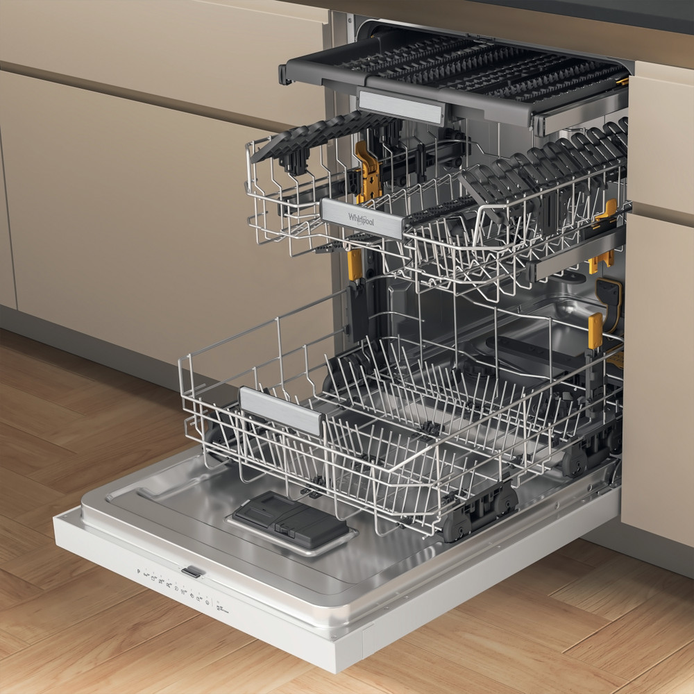Whirlpool Oppvaskmaskin Frittstående W7U HP43 Under benk C Perspective open