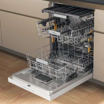 Whirlpool Oppvaskmaskin Frittstående W7U HP43 Under benk C Perspective open
