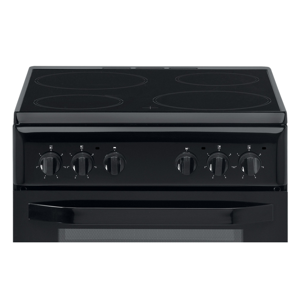 Hotpoint Double Cooker HD5V92KCB/UK Black A Vitroceramic Control panel