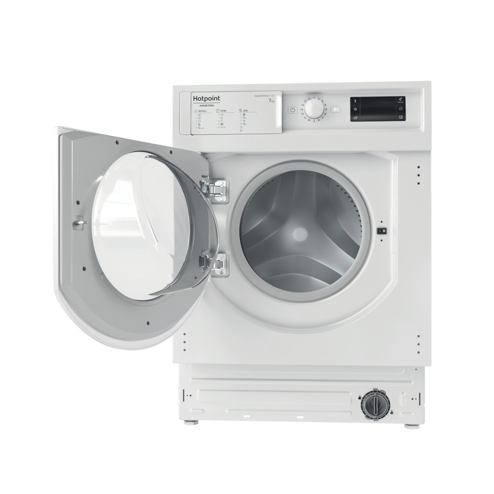 Hotpoint_Ariston Lavadora Incorporado BI WMHG 71483 EU N Blanco Cargador frontal D Frontal open