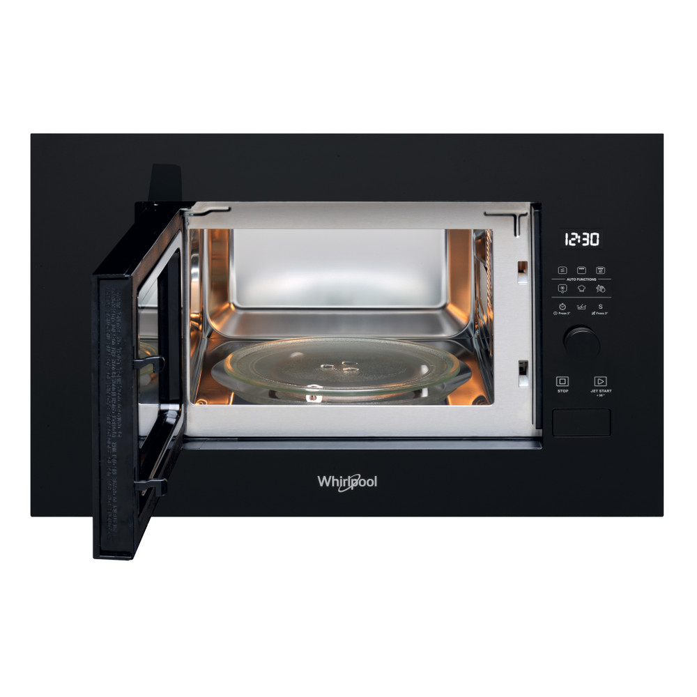 Whirlpool Microondas Encastre WMF200G NB Negro Electrónico 20 MW + Función Grill 800 Frontal open