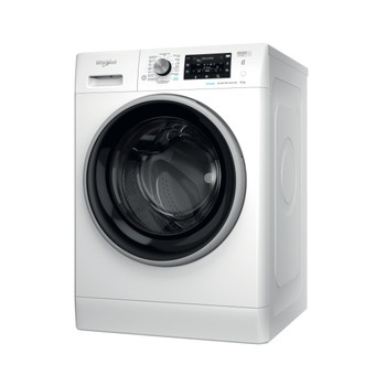 Whirlpool Lave-linge Pose-libre FFD 9469E BSV BE Blanc Frontal A Perspective