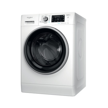 Whirlpool Lave-linge Pose-libre FFD 9489E BSV BE Blanc Frontal A Perspective