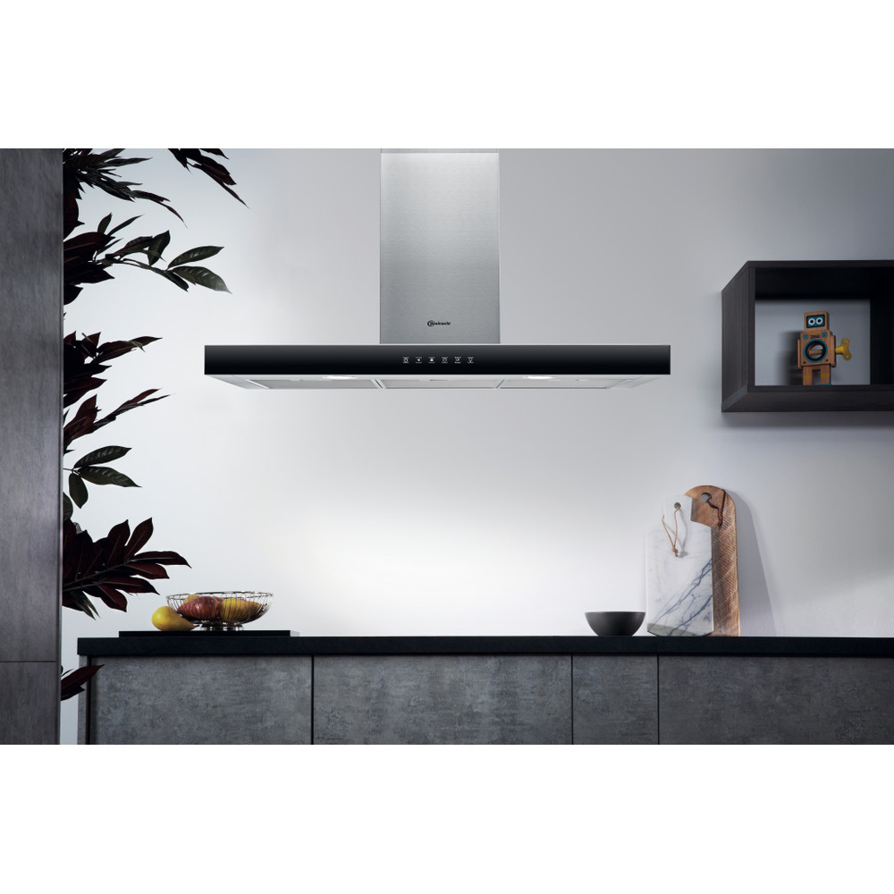 Bauknecht Hotte Encastrable DBHBS 92 LTI X/1 Inox Bevestigd aan de muur Electronique Lifestyle frontal