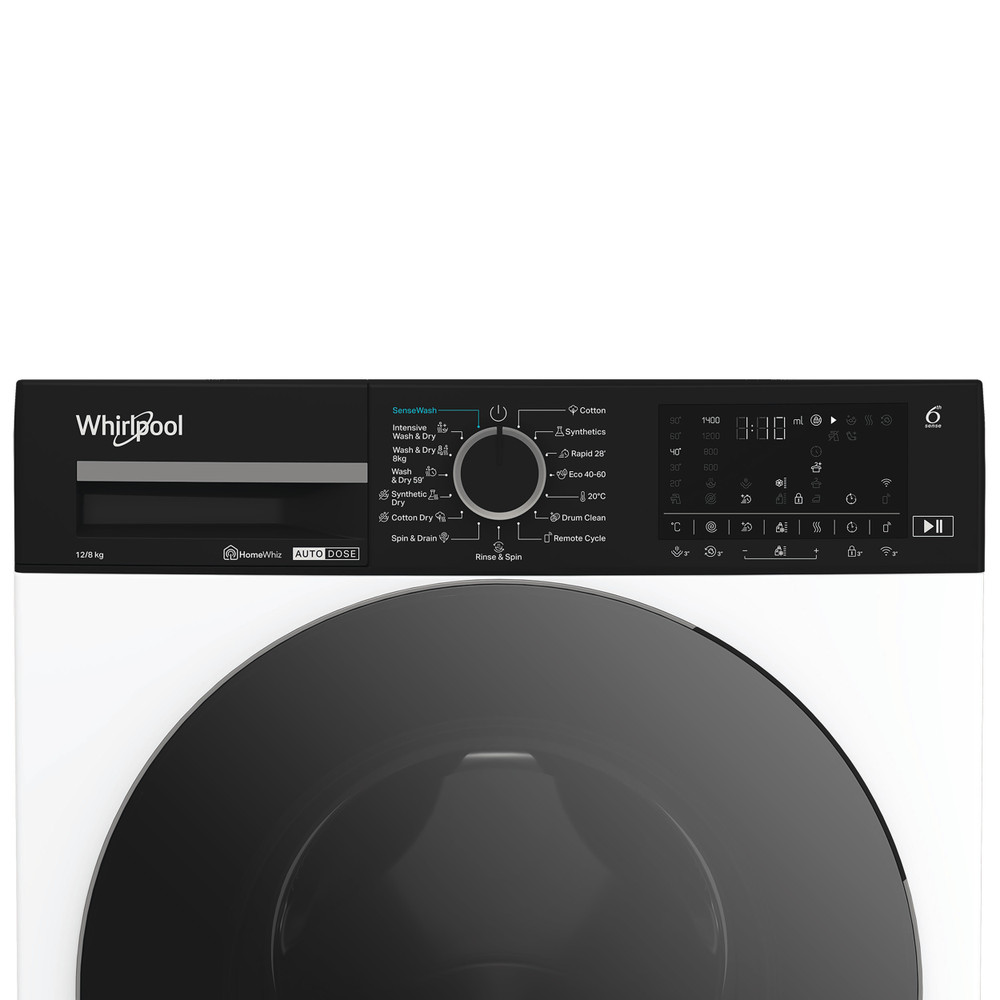 Whirlpool Práčka so sušičkou Voľne stojace WPD 2836W ADS EE Biela Spredu plnená Control panel