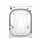 Whirlpool Перална машина Свободностоящи W6X W845WB EE Бял Предно зареждане B Perspective