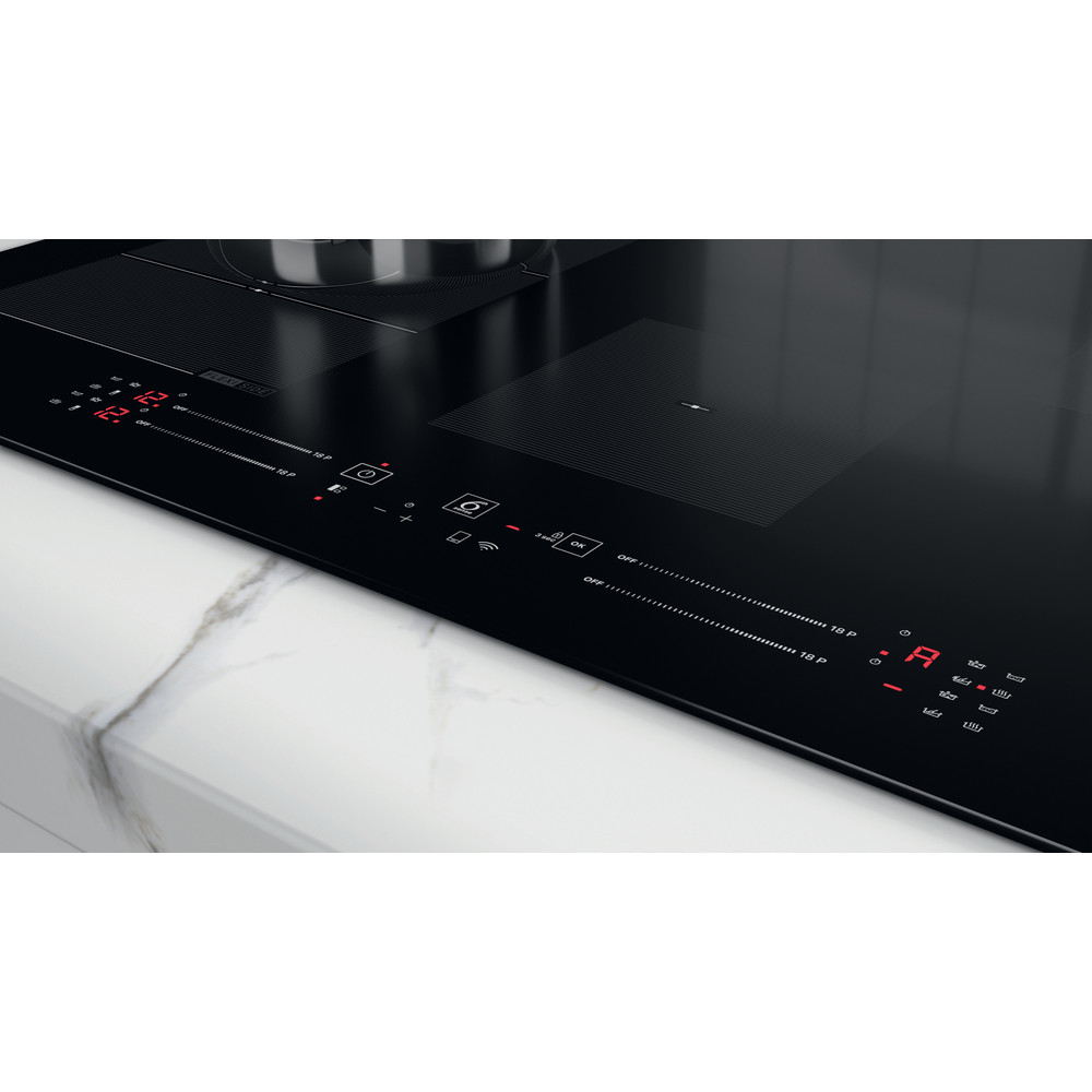 Whirlpool Spishäll WF S5077 NE/IXL Black Induction vitroceramic Lifestyle control panel