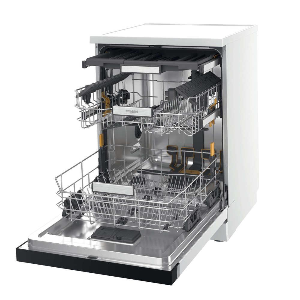 Whirlpool Myčka nádobí Volně stojící W7F HS41 Volně stojící C Perspective open