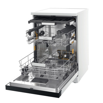 Whirlpool Myčka nádobí Volně stojící W7F HS41 Volně stojící C Perspective open