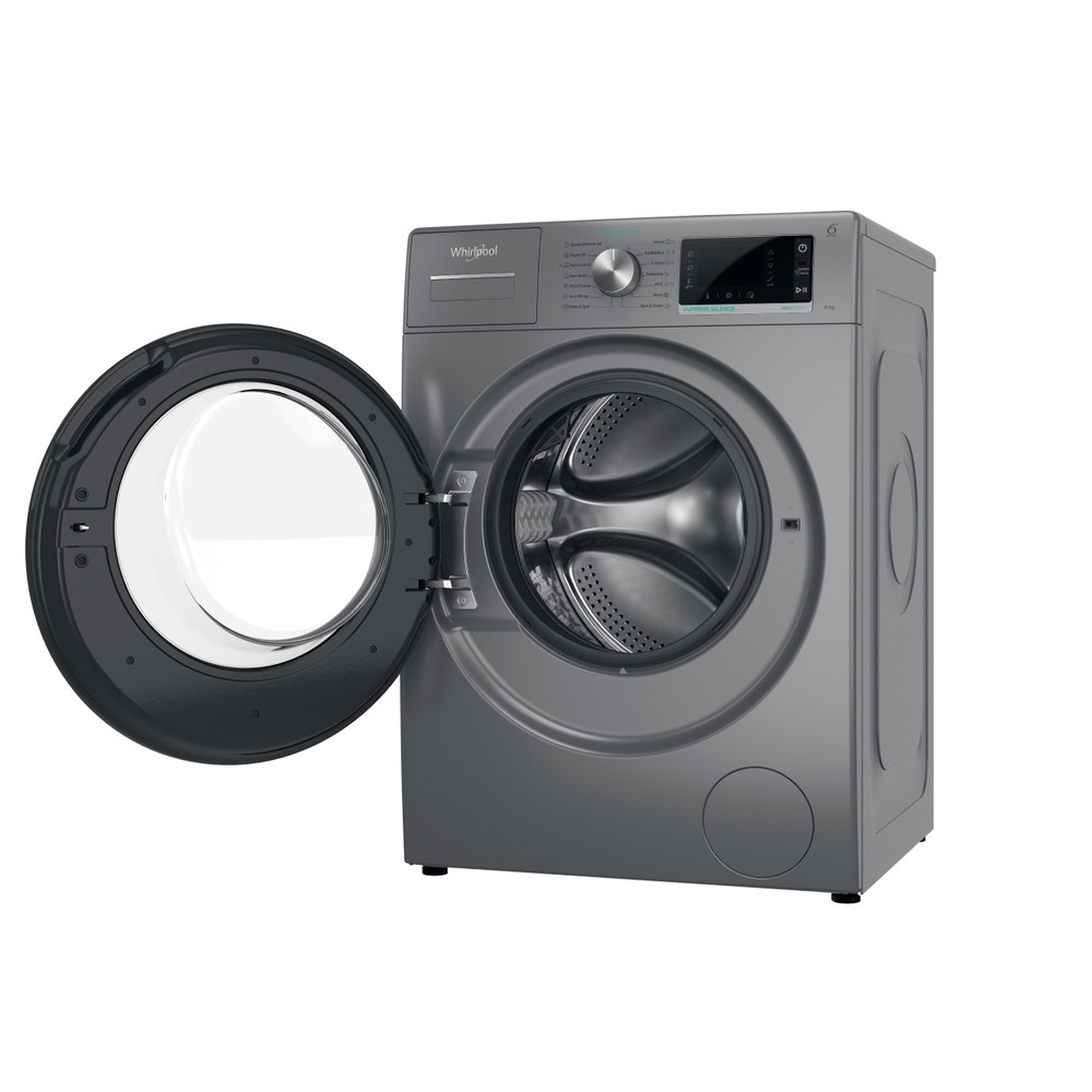 Whirlpool Vaskemaskin Frittstående W7 99S SILENCE EE Silver Front loader A Perspective open