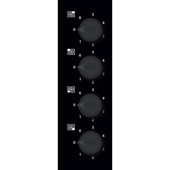 Whirlpool Hob AKM 609 IX Black Radiant vitroceramic Control panel